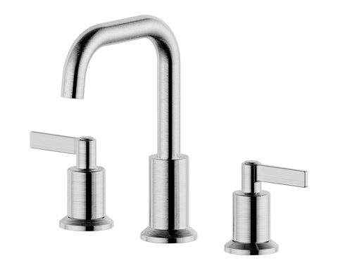 Concorde 8 inch Widespread Bathroom Faucet with Plastic Drain in Brushed Nickel