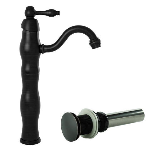 S-Series Victorian Vessel Sink Filler Faucet with Drain Oil Rubbed Bronze