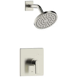 Chatelet Single-Handle 1-Spray Settings Round Shower Faucet Set in Brushed Nickel with Pressure Balance Valve Included - MFF-CHAS-BN