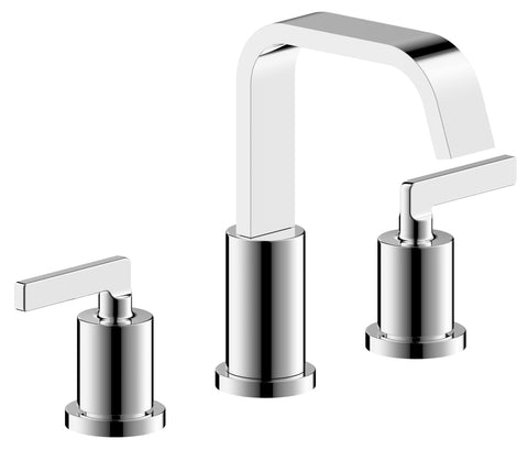 Saint-Lazare 2-Handle 8 in widespread Bathroom Faucet with Ribbon Spout in Chrome