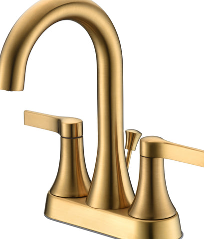 Varenne 4 in. Centerset 2-Handle Bathroom Faucet in Gold