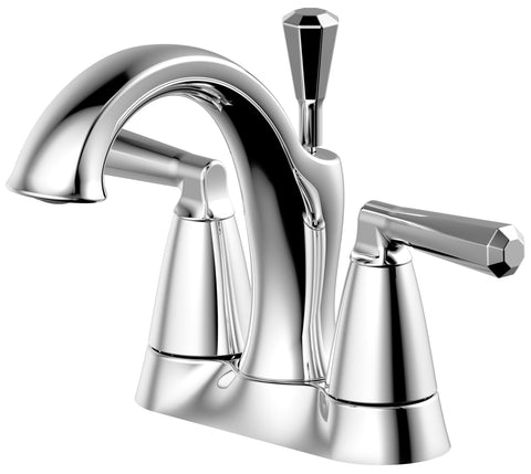 Fontaine by Italia Liège 4 in. Centerset Double Handle Bathroom Faucet with Drain in Chrome