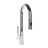 ITA-2016-CP - Italia Faucets Single Handle Pull-Down Kitchen Faucet in Chrome