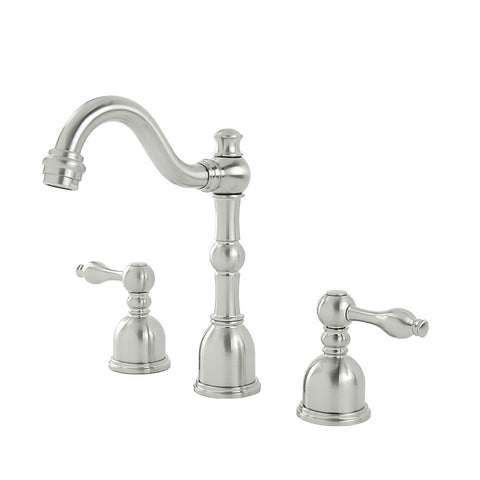 S-Series Victorian 8 in. Widespread 2-Handle High-Arc Bathroom Faucet in Brushed Nickel