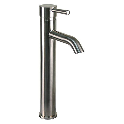 Brienza Moncalieri Vessel Sink Filler Faucet with Push Pop Drain in Brushed Nickel -BRN-MCRVF-BN