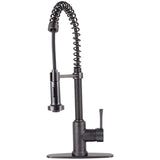 Fontaine by Italia Residential Spring Faucet with 2 Spray Heads and Deck Plate in Oil Rubbed Bronze