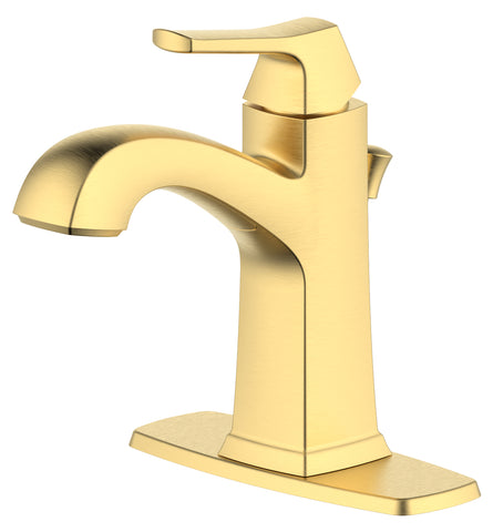 Fontaine by Italia Opéra Single Handle 1 or 3 hole Centerset Bathroom Faucet in Gold