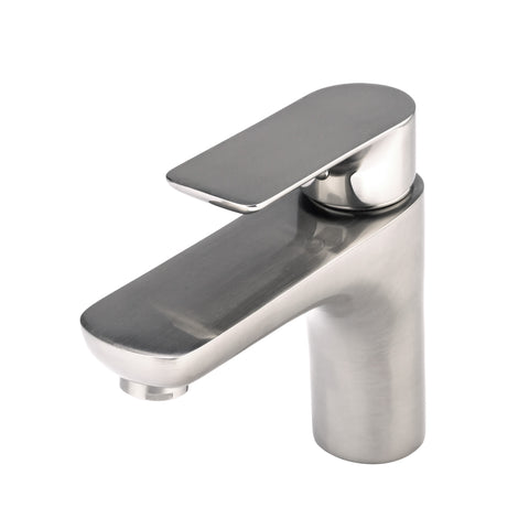 Single-Hole Single-Handle Bathroom Faucet in Brushed Nickel