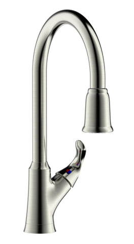 Arts et Metiers Single Handle, 1 or 3 Hole Pull-Down Kitchen Faucet in Brushed Nickel - MFF-AMK3-BN