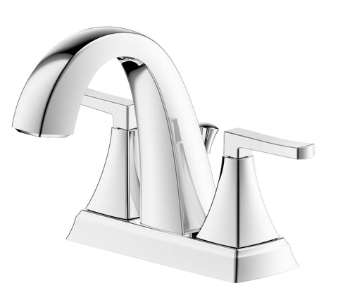Opéra 4 in. Double Handle Centerset Bathroom Faucet with Drain in Chrome