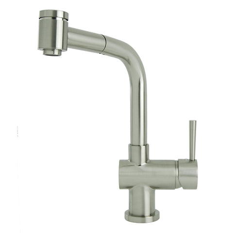 Modern Industrial Pull Out Kitchen Faucet Brushed Nickel