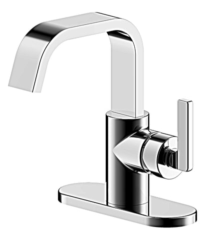 Saint-Lazare 4 in.Centerset Single-Handle Ribbon Spout Bathroom Faucet in Chrome