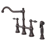Bagneux Two-Handle Kitchen Bridge Faucet with Sprayer Oil Rubbed Bronze - N96718-ORB
