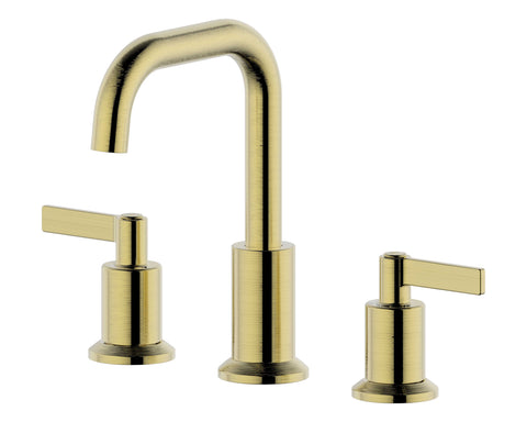 Concorde 8 inch Widespread Bathroom Faucet with Plastic Drain in Gold Finish