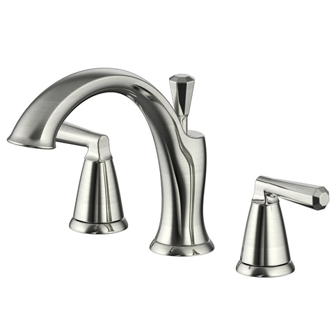 Liège 3 Hole Roman Tub Faucet in Brushed Nickel