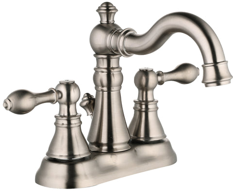 Bagneux Traditional 4 in. Centerset Bathroom Faucet in Brushed Nickel - MFF-BGC4-BN