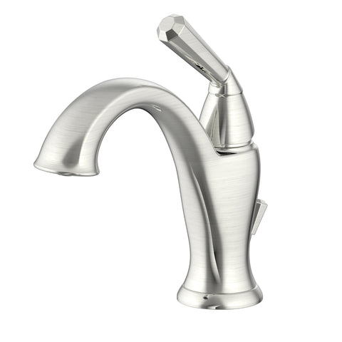Fontaine by Italia Liège Single Handle Single-Hole Bathroom Faucet in Brushed Nickel